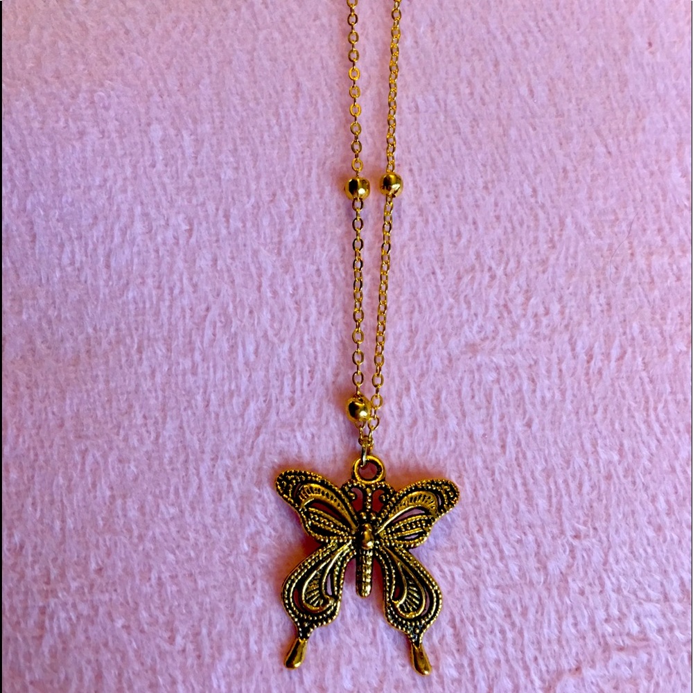 Gold Butterfly Necklace